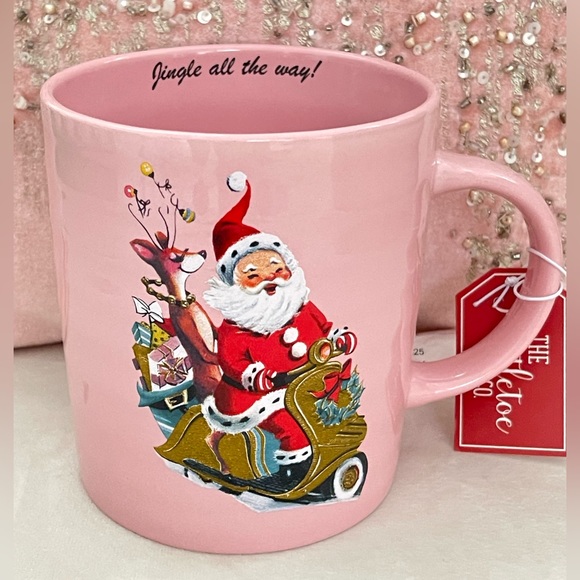Other - Pink Santa Mug with Reindeer